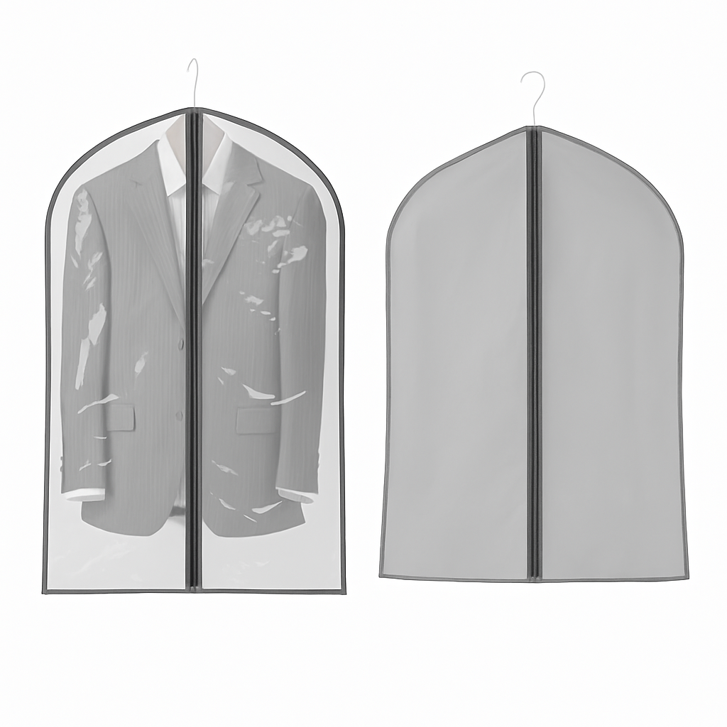 Husa de protectie pentru costum, Zola®, cu fermoar, 60x90 cm, gri inchis Husa de protectie pentru costum, Zola®, cu fermoar, 60x90 cm, gri inchis